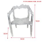 Light Luxury Creative Transparent Chair Hotel Restaurant Villa Home Furnishings High end Original Design Art Backrest Armrest Dining Chair