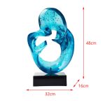 Modern Creative Abstract Ornaments Hotel Sales Office Villa Living Room Transparent Resin Sculpture Entrance Art Decoration