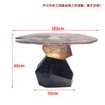 Modern minimalist transparent resin crystal glacier tea table designer with a high-end feel, home office water ripple table