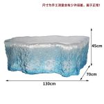 Transparent resin glacier bar counter table custom hotel living room home tea table high-end luminous island design