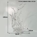 Modern luxury transparent resin foam ornament, large floor standing sculpture, hotel living room, foyer, model room artwork