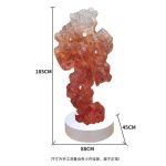 New Chinese abstract transparent resin the Taihu Lake stone sculpture hotel lobby villa courtyard high-end decoration floor decoration