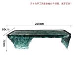 Light luxury transparent resin crystal island table, clubhouse, villa beauty salon, designer’s creative glacier tea table customization