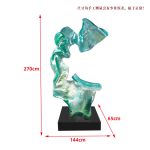 Abstract Transparent Resin Art Ornament Hotel Sales Office Clubhouse Floor Sculpture Home Living Room Entrance Decoration
