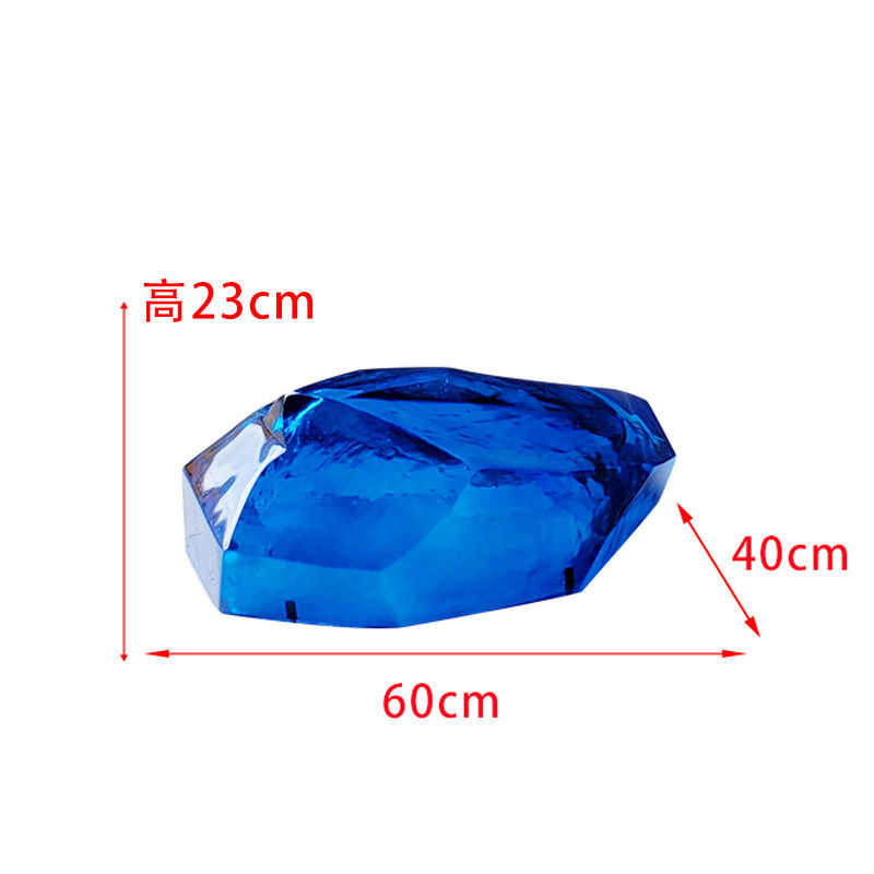 Transparent resin luminous landscape stone sculpture villa courtyard hotel pool model room floor soft decoration ornament