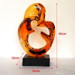 Modern Creative Abstract Ornaments Hotel Sales Office Villa Living Room Transparent Resin Sculpture Entrance Art Decoration