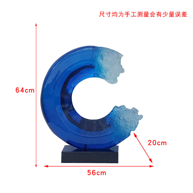 Modern minimalist transparent resin entrance decoration, hotel sales office, clubhouse, home decor, living room decoration, art sculpture