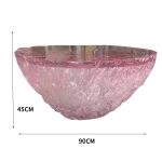 Transparent blue deep ocean tea table, modern light luxury living room, household resin table, high-end art crystal circular tea table