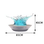 Transparent resin water droplet spray sculpture hotel large floor decoration villa living room entrance decoration art hanging decoration
