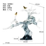 Hotel lobby abstract transparent tree hanging sculpture welcoming guests pine resin ornaments villa large soft decoration artwork