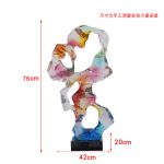 Abstract the Taihu Lake Stone Sculpture Hotel Lobby Sample Room Villa porch Transparent resin soft decoration artwork