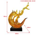 Modern luxury transparent resin foam ornament, large floor standing sculpture, hotel living room, foyer, model room artwork