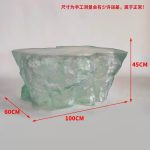 Transparent resin glacier bar counter table custom hotel living room home tea table high-end luminous island design