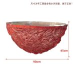 Transparent blue deep ocean tea table, modern light luxury living room, household resin table, high-end art crystal circular tea table