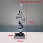 Creative model room, transparent resin sculpture, living room, desktop home, entrance niche, vertical high ornament, abstract decoration