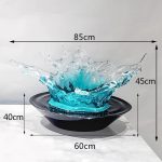 Transparent resin water droplet spray sculpture hotel large floor decoration villa living room entrance decoration art hanging decoration
