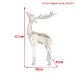 Transparent Crystal Deer Sculpture Large Hotel Sales Office Square Garden Staircase Resin Decoration Floor Decoration