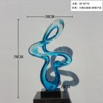 Modern Creative Abstract Ornaments Hotel Sales Office Villa Living Room Transparent Resin Sculpture Entrance Art Decoration