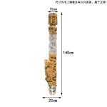 Transparent resin ceiling hanging wooden columns, sculptures, hotel sales offices, villas, aerial hanging art ornaments