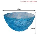 Transparent blue deep ocean tea table, modern light luxury living room, household resin table, high-end art crystal circular tea table