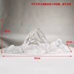 Transparent resin rockery sculpture imitating glass handicrafts, hotel lobby landscape, large mountain shaped ornaments, floor installation