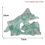 Modern minimalist hotel entrance foyer soft decoration with a high-end feel, niche transparent ornaments, resin sculptures, and artworks