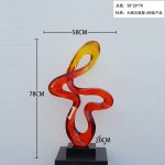 Modern Creative Abstract Ornaments Hotel Sales Office Villa Living Room Transparent Resin Sculpture Entrance Art Decoration