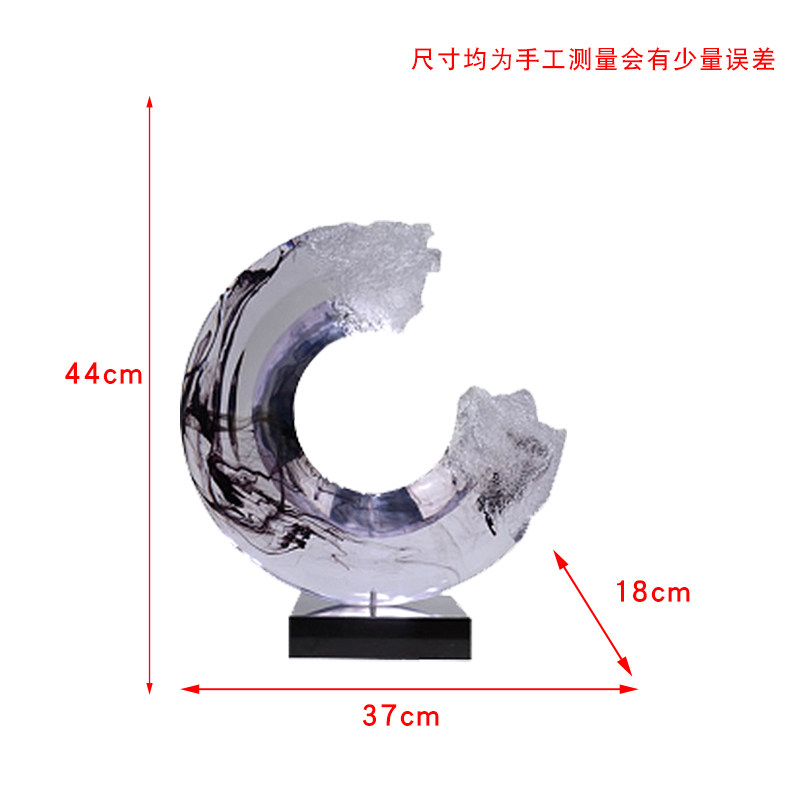 Modern minimalist transparent resin entrance decoration, hotel sales office, clubhouse, home decor, living room decoration, art sculpture