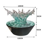 Transparent resin water droplet spray sculpture hotel large floor decoration villa living room entrance decoration art hanging decoration