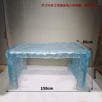 Transparent resin glacier bar counter table custom hotel living room home tea table high-end luminous island design