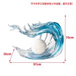 Modern luxury transparent resin foam ornament, large floor standing sculpture, hotel living room, foyer, model room artwork