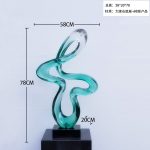Modern Creative Abstract Ornaments Hotel Sales Office Villa Living Room Transparent Resin Sculpture Entrance Art Decoration