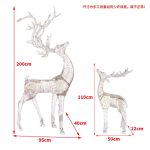 Transparent Crystal Deer Sculpture Large Hotel Sales Office Square Garden Staircase Resin Decoration Floor Decoration