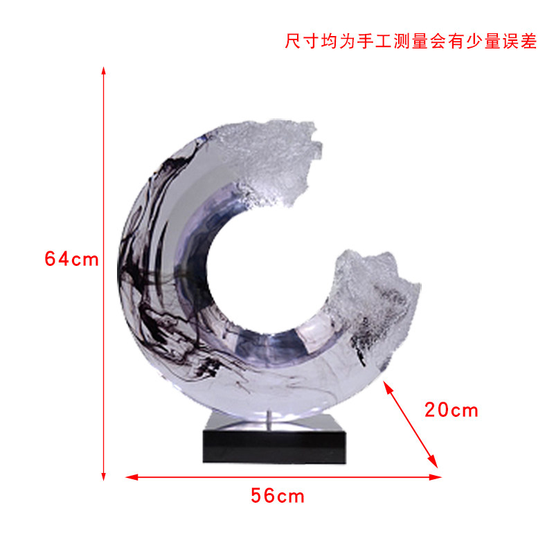 Modern minimalist transparent resin entrance decoration, hotel sales office, clubhouse, home decor, living room decoration, art sculpture
