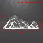 Transparent resin rockery sculpture imitating glass handicrafts, hotel lobby landscape, large mountain shaped ornaments, floor installation