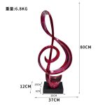 Modern musical instrument ornaments villa bar music table living room transparent resin tabletop decoration sculpture artwork