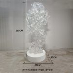 New Chinese abstract transparent resin the Taihu Lake stone sculpture hotel lobby villa courtyard high-end decoration floor decoration