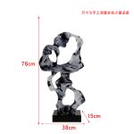 Modern abstract transparent resin sculpture decoration hotel villa home living room porch the Taihu Lake lake stone decoration crafts