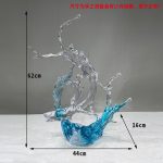 Modern luxury transparent resin foam ornament, large floor standing sculpture, hotel living room, foyer, model room artwork