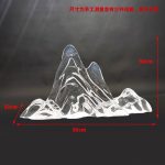 Transparent resin rockery sculpture imitating glass handicrafts, hotel lobby landscape, large mountain shaped ornaments, floor installation