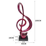 Modern musical instrument ornaments villa bar music table living room transparent resin tabletop decoration sculpture artwork