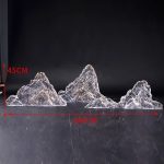 Modern Creative Transparent Resin Rockery Sculpture Hotel Lobby Sales Office Landscape Ornaments Ice and Snow Mountain Floor Decoration