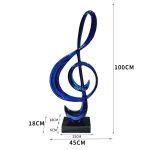Nordic Creative Musical Note Decorative Sculpture for Home Living Room Wine Cabinet Music Stand Instrument Transparent Resin Art Piece