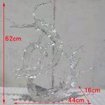 Modern luxury transparent resin foam ornament, large floor standing sculpture, hotel living room, foyer, model room artwork