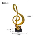 Modern musical instrument ornaments villa bar music table living room transparent resin tabletop decoration sculpture artwork