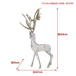 Transparent Crystal Deer Sculpture Large Hotel Sales Office Square Garden Staircase Resin Decoration Floor Decoration