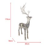 Transparent Crystal Deer Sculpture Large Hotel Sales Office Square Garden Staircase Resin Decoration Floor Decoration