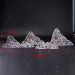 Modern Creative Transparent Resin Rockery Sculpture Hotel Lobby Sales Office Landscape Ornaments Ice and Snow Mountain Floor Decoration