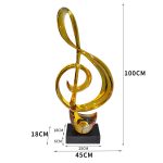 Modern musical instrument ornaments villa bar music table living room transparent resin tabletop decoration sculpture artwork