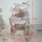 Light Luxury Creative Transparent Chair Hotel Restaurant Villa Home Furnishings High end Original Design Art Backrest Armrest Dining Chair